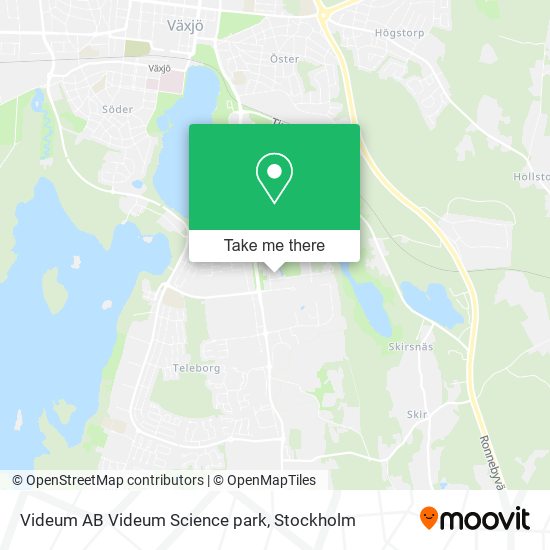 Videum AB Videum Science park map