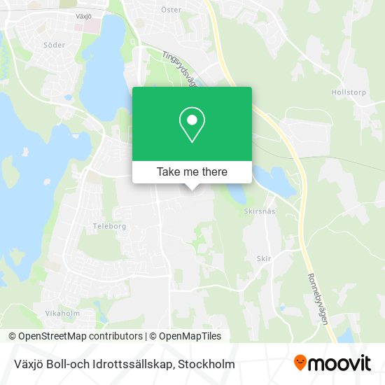 Växjö Boll-och Idrottssällskap map