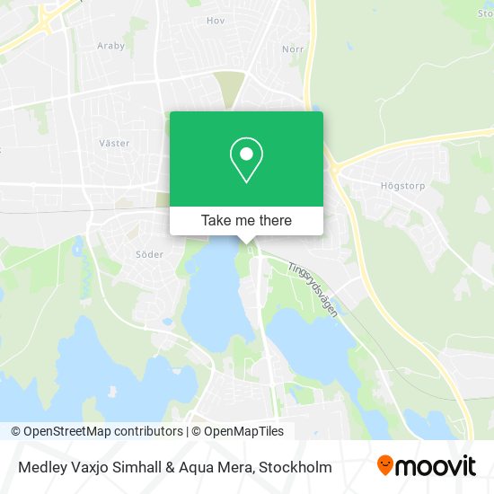 Medley Vaxjo Simhall & Aqua Mera map