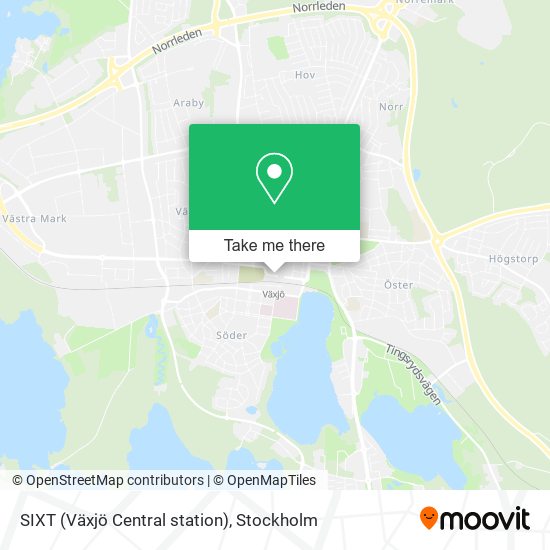 SIXT (Växjö Central station) map