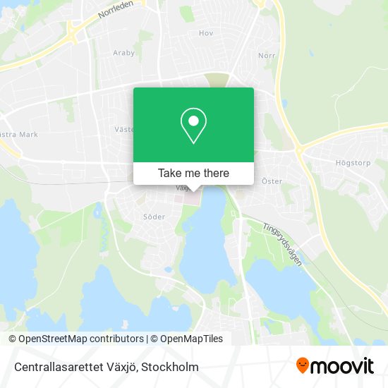 Centrallasarettet Växjö map