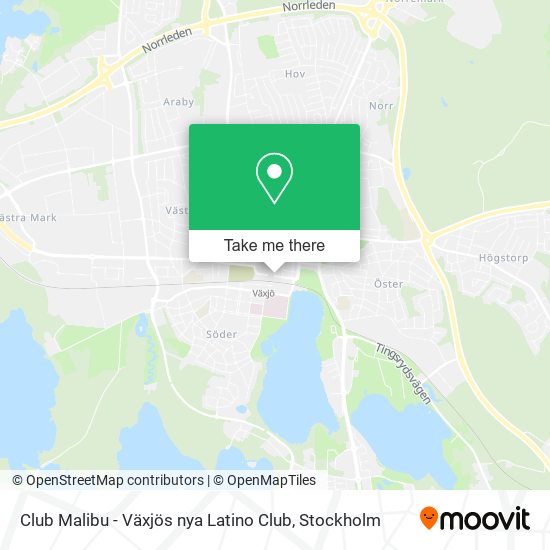 Club Malibu - Växjös nya Latino Club map