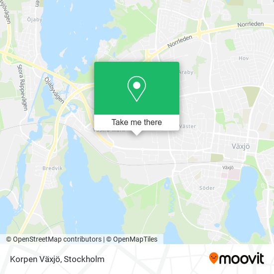 Korpen Växjö map