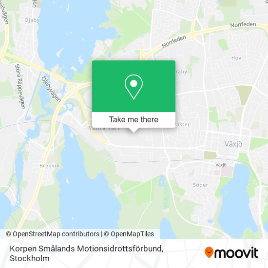 Korpen Smålands Motionsidrottsförbund map