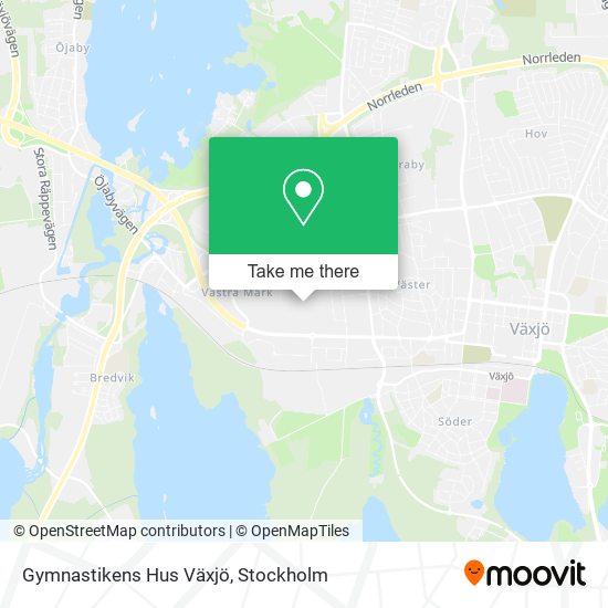 Gymnastikens Hus Växjö map