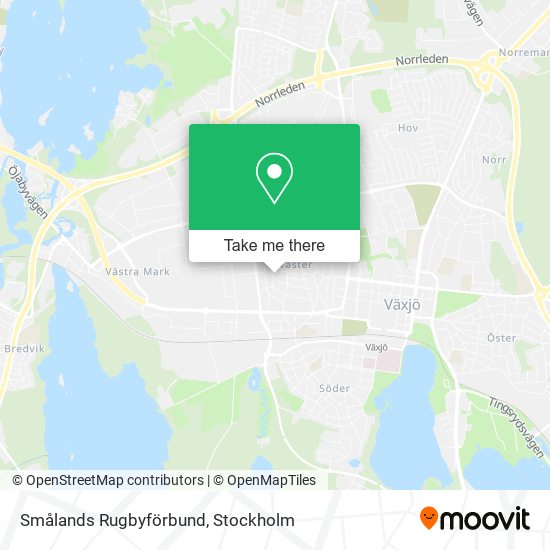 Smålands Rugbyförbund map