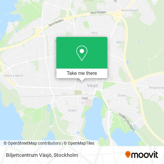 Biljettcentrum Växjö map