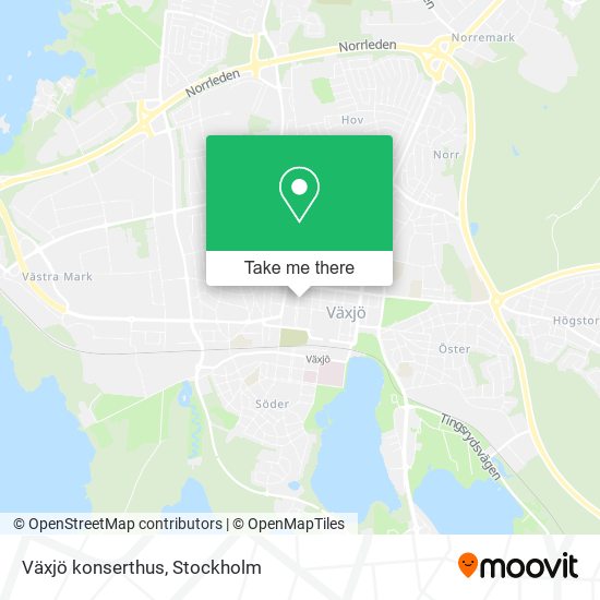 Växjö konserthus map