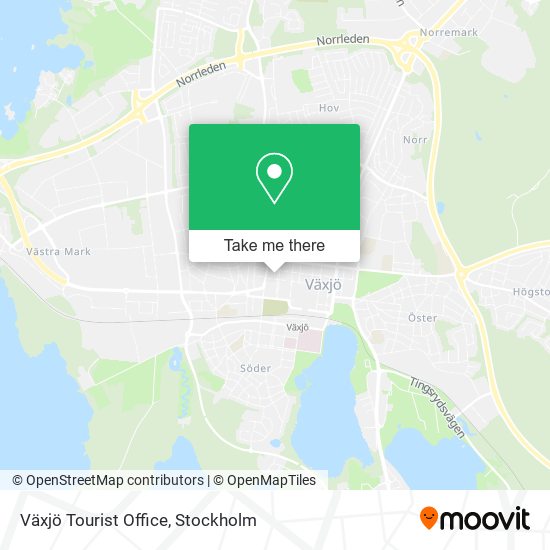 Växjö Tourist Office map