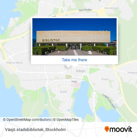 Växjö stadsbibliotek map