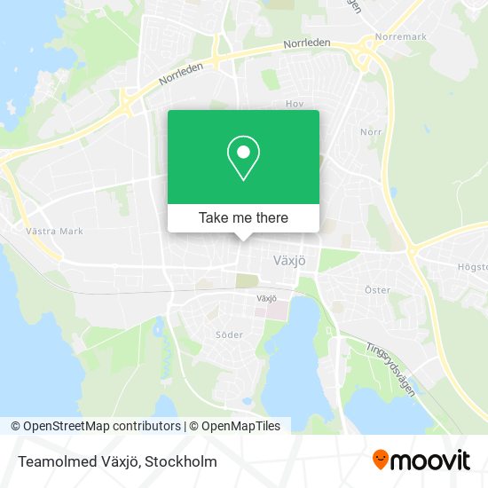 Teamolmed Växjö map