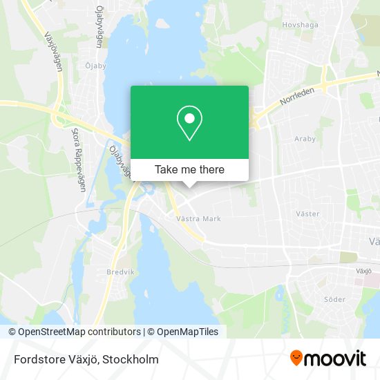 Fordstore Växjö map
