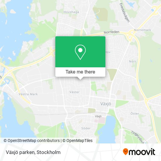 Växjö parken map