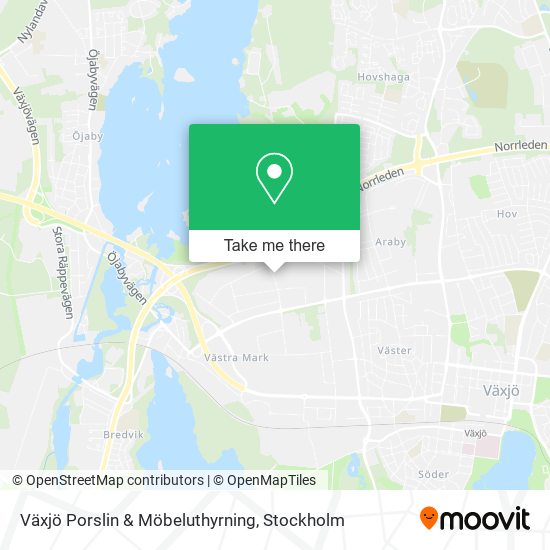 Växjö Porslin & Möbeluthyrning map