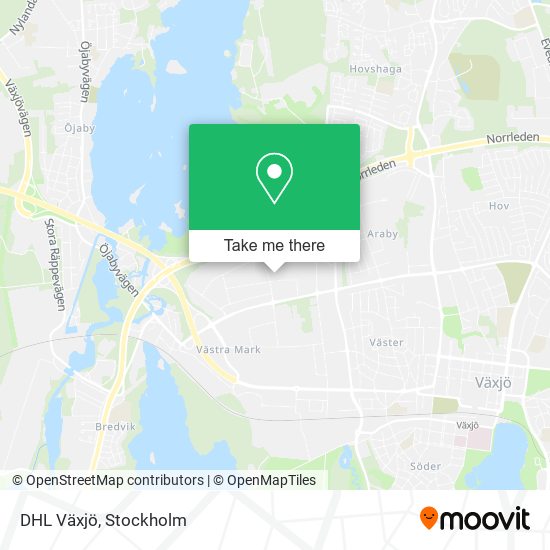 DHL Växjö map