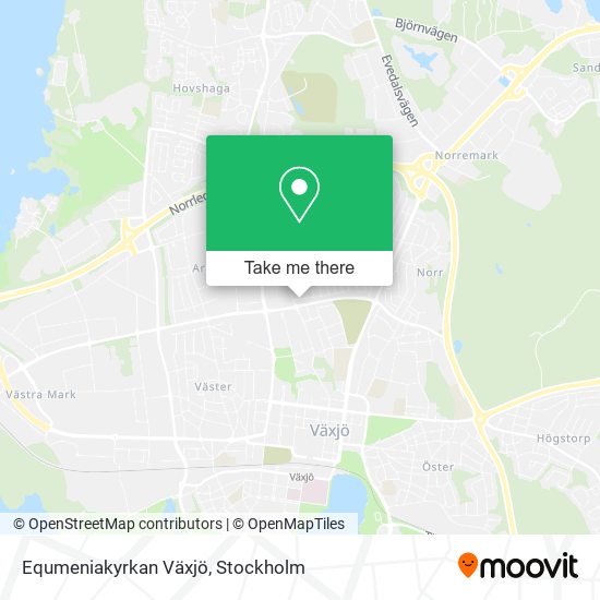 Equmeniakyrkan Växjö map