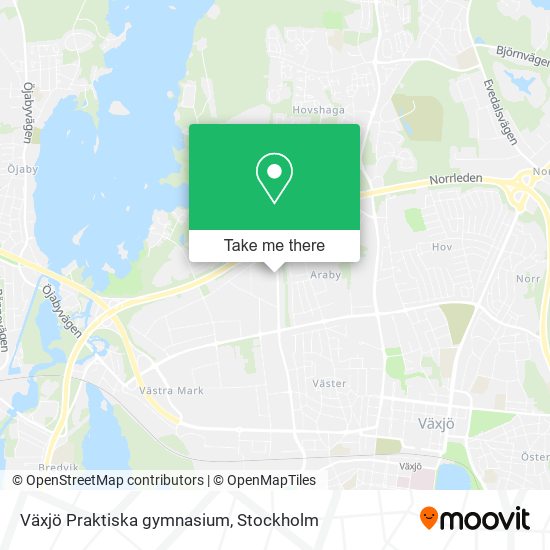 Växjö Praktiska gymnasium map