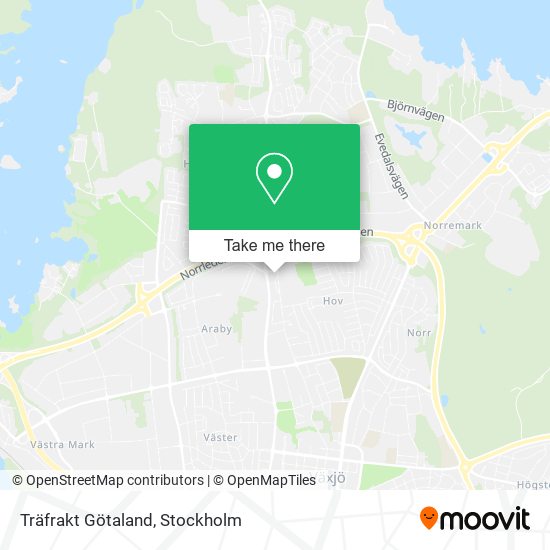 Träfrakt Götaland map