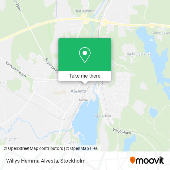 Willys Hemma Alvesta map
