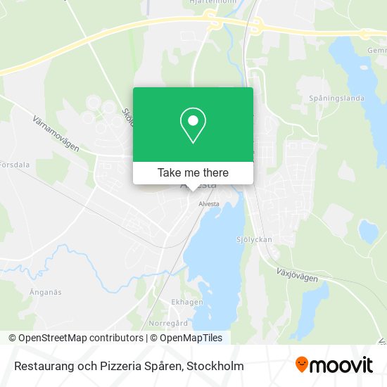 Restaurang och Pizzeria Spåren map