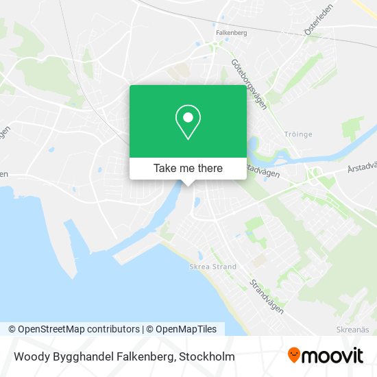 Woody Bygghandel Falkenberg map