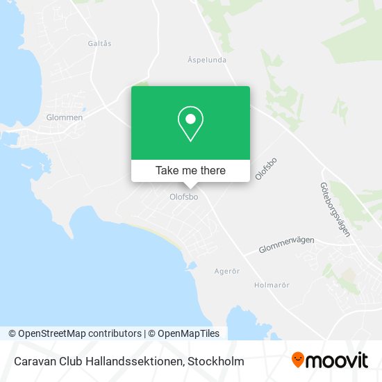 Caravan Club Hallandssektionen map