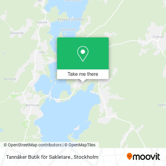 Tannåker Butik för Sakletare. map