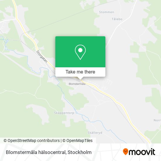 Blomstermåla hälsocentral map