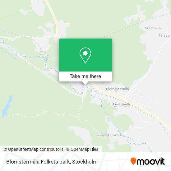 Blomstermåla Folkets park map