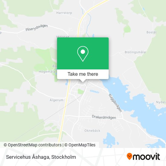Servicehus Åshaga map