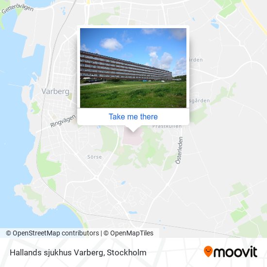 Hallands sjukhus Varberg map