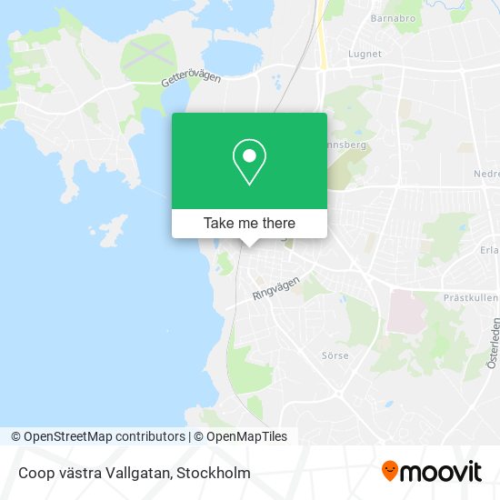 Coop västra Vallgatan map