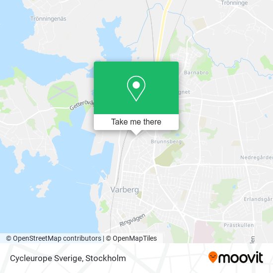 Cycleurope Sverige map