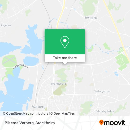 Biltema Varberg map