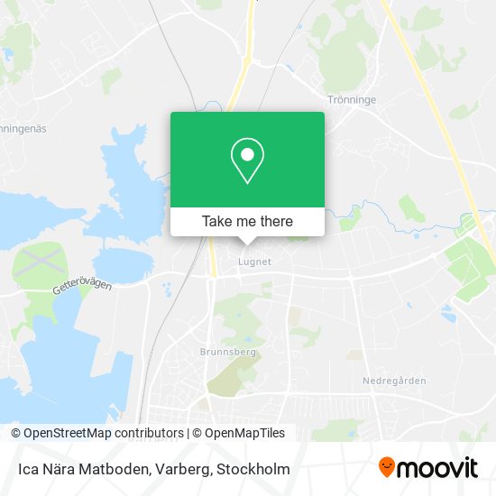 Ica Nära Matboden, Varberg map