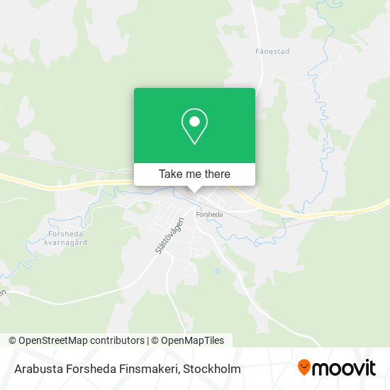Arabusta Forsheda Finsmakeri map