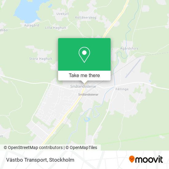 Västbo Transport map