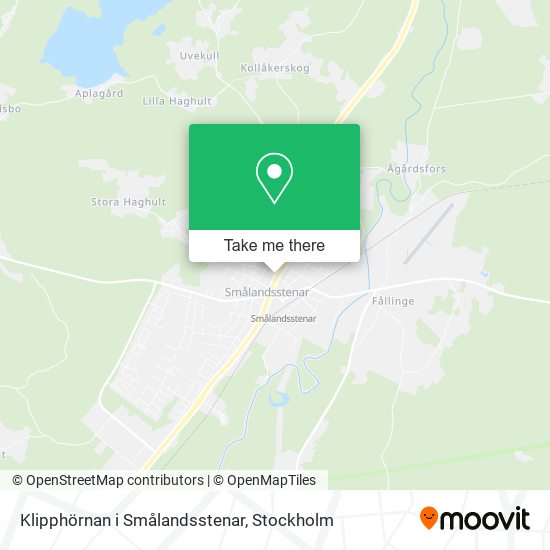 Klipphörnan i Smålandsstenar map