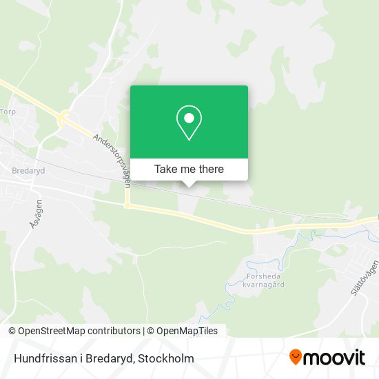 Hundfrissan i Bredaryd map