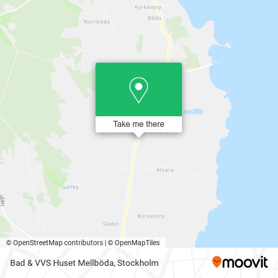 Bad & VVS Huset Mellböda map