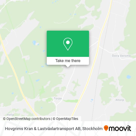 Hovgrims Kran & Lastväxlartransport AB map
