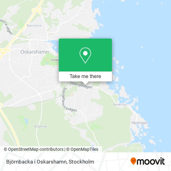 Björnbacka i Oskarshamn map