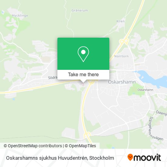 Oskarshamns sjukhus Huvudentrén map