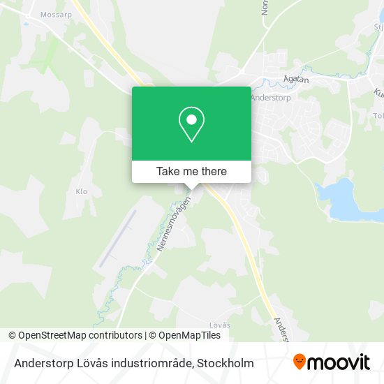 Anderstorp Lövås industriområde map