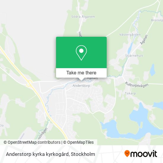 Anderstorp kyrka kyrkogård map