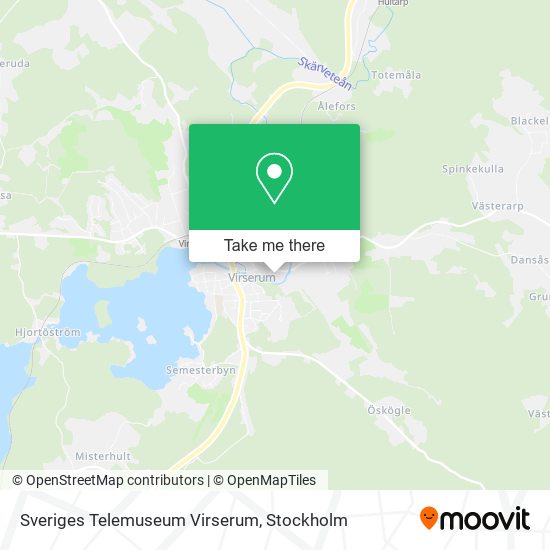 Sveriges Telemuseum Virserum map