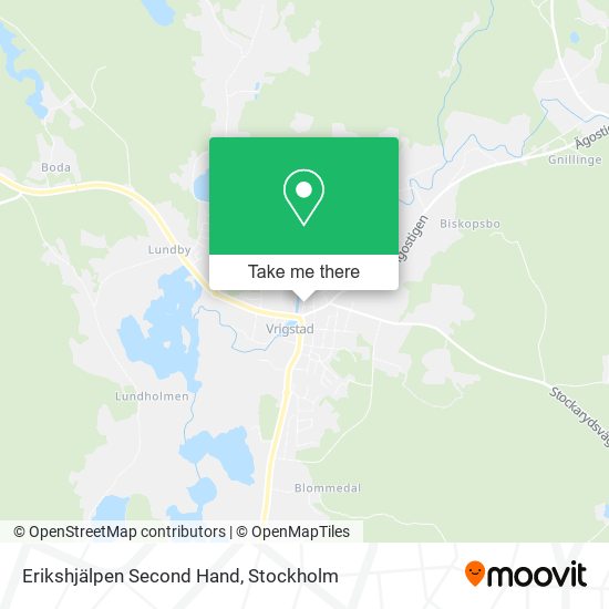 Erikshjälpen Second Hand map