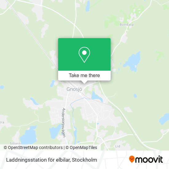 Laddningsstation för elbilar map