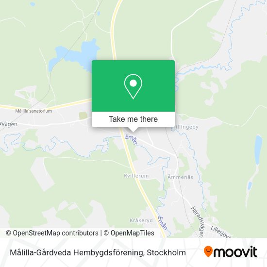 Målilla-Gårdveda Hembygdsförening map
