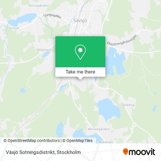 Växjö Sotningsdistrikt map